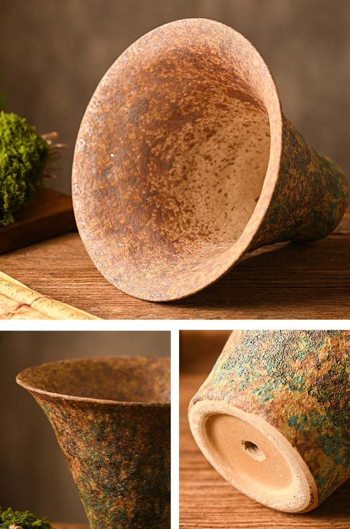 Hand-Thrown Wide-Mouth Stoneware Planter